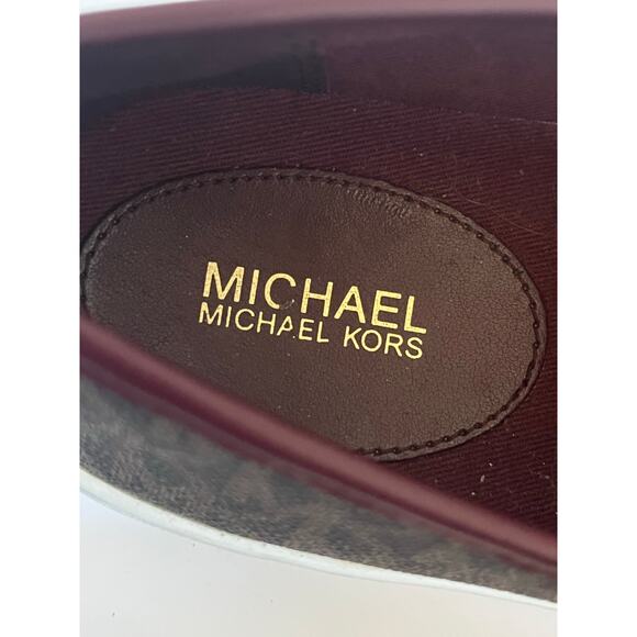 Women's Michael Kors Brown Merlot Teddi Slip On Flat Slide Shoes Size 7M - Picture 8 of 10